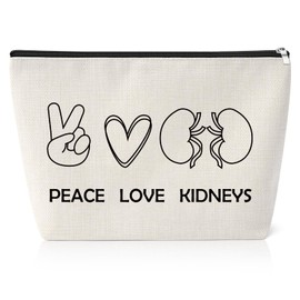 Kidney Transplant Gift Cosmetic Pouch Kidney Donor Gifts for Women Nephrology Nurse Gift Kidney Doctor Appreciation Gift Christmas Birthday Presents for Dialysis Nurse Student Travel Pouch