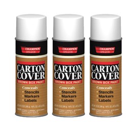 Champion Sprayon Carton Cover Brown Box Paint net 12 oz. Count 3.