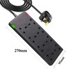 EXTRASTAR 8 Way Extension Leads with Surge Protection, 13A 3120W