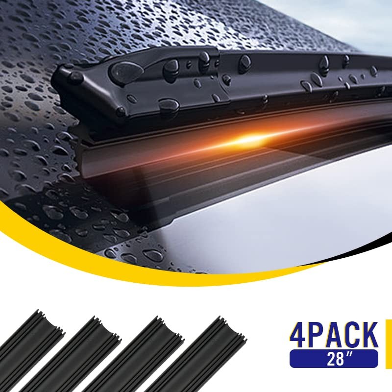 5 PLUS Wiper Blade Refill,4 PCs Adjustable Size of Universal