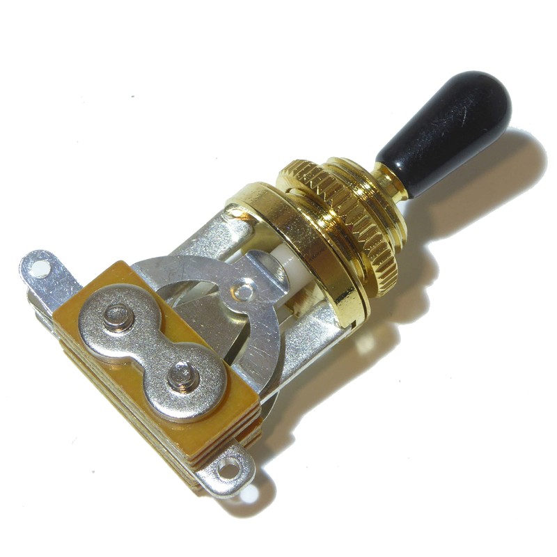 Electric guitar toggle switch 3 way in gold (rhythm treble)