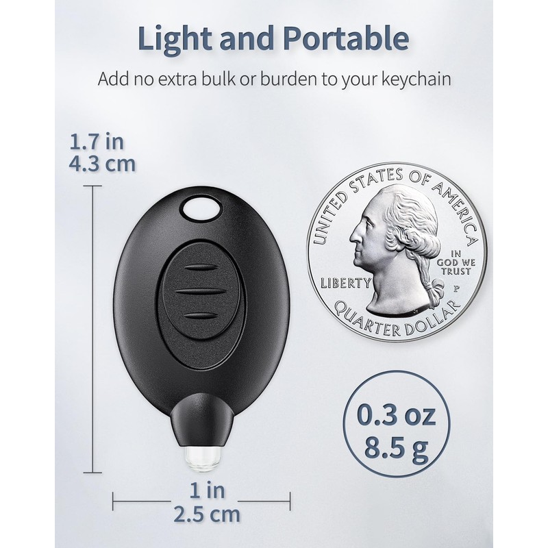 Uniclife 5 Pack LED Keychain Flashlight Mini LED Keychain Light