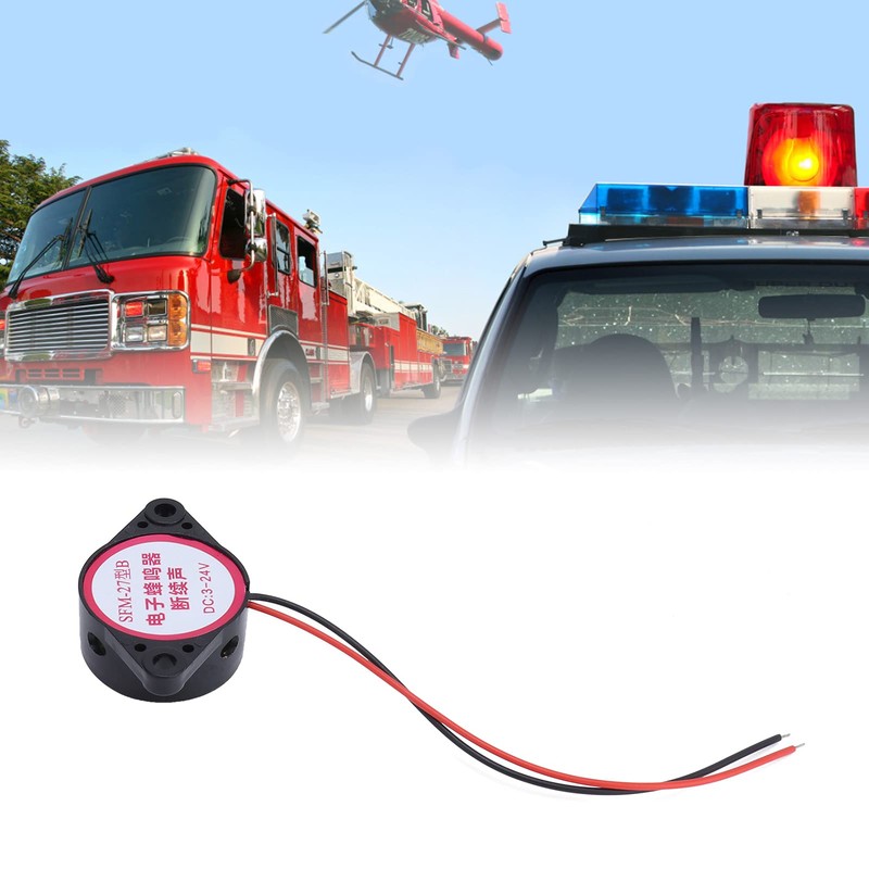 5pcs Summer Alarm ABS 12V Continuous Tone Cable Active Piezo