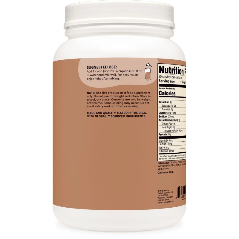 Wellah Your Whey (30 Servings, Coconut Flavored) - Whey Protein
