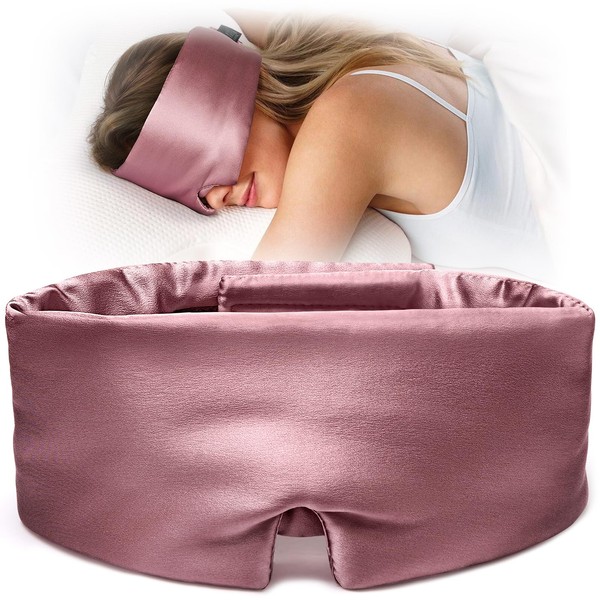 YFONG 22 Momme Mulberry Silk Sleep Mask for Women Men