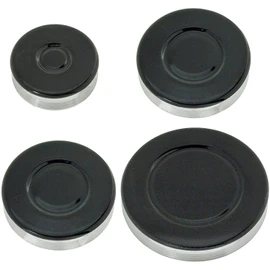 SPARES2GO (Non Universal) Oven Cooker Hob Gas Burner Crown & Flame Cap Kit compatible with Stoves Oven/Cooker/Hob (Small, 2 Medium & Large, 55mm - 100mm)