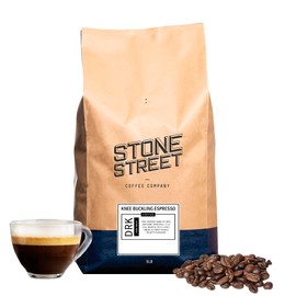 Stone Street Knee Buckling Espresso Beans, High Caffeine Coffee Blend, Dark Roast, Whole Bean, 5 LB