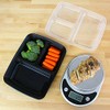Freshware Contenedor de alimentos de 3 compartimientos - paquete de