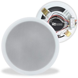 Power Dynamics CSPB6 6.5-Inch 100V Line Ceiling Speaker - Commercial Background Music Speaker with Metal Grille, 6.5" Woofer, Sound, 10W/20W Power Taps, Ideal for Offices, Shops & Gyms