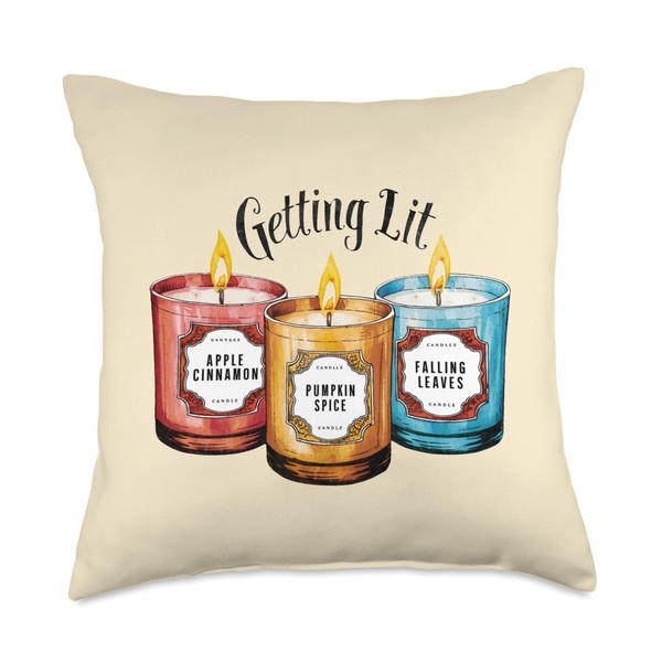 Love Fall Autumn Cozy Vibes Scented Candles Getting Lit Throw