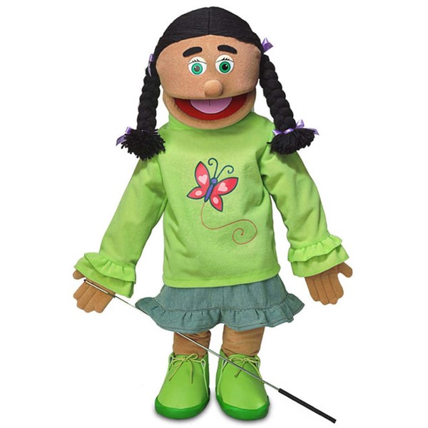 Jasmine, Hispanic Girl, Full Body, Ventriloquist Style Puppet, 65cm