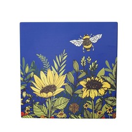 Half Moon Bay Wildflowers Grow - by Natasha Kirby - Multicolor 8 Inch Ceramic Stoneware Heat Resistant Trivet Hot Pad