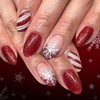 Christmas Press on Nails Short Almond Nails Press ons with