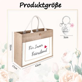 Qiimenguer Ruhestand Geschenk, Rentner Geschenk Frau, Rentner Jutetasche, Geschenke für Renteneintritt für ein Abschiedsgeschenk für eine Kollegin