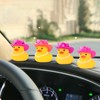 wonuu Car Dashboard Pink Cowboy Hat Rubber Ducks, Decorations Duck