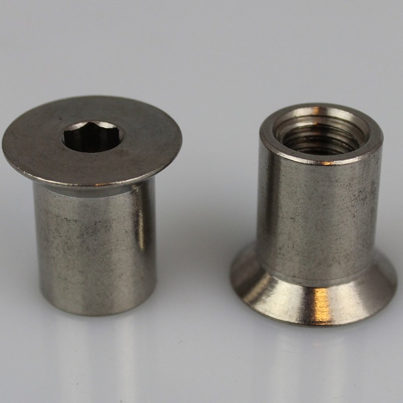 Pack of 10 Sleeve Nuts M10 x 20 with Countersunk