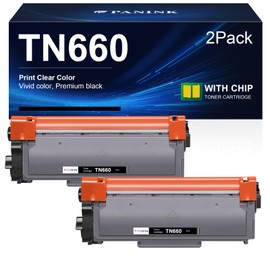 PANINK Compatible Toner Cartridge Replacement for Brother TN660 TN-660 TN630 TN-630 Black Toner Cartridge Use with Brother HL-L2380DW HL-L2320D HL-L2340DW DCP-L2540DW MFC-L2700DW Printer - 2 Black