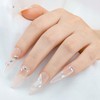 Sethaxy Handmade Nail Tip, Very Long Almond Tip, Light Blue,
