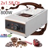 Garvee Commercial Chocolate Tempering Machine 2x1.58 QT Food Warmer 800W