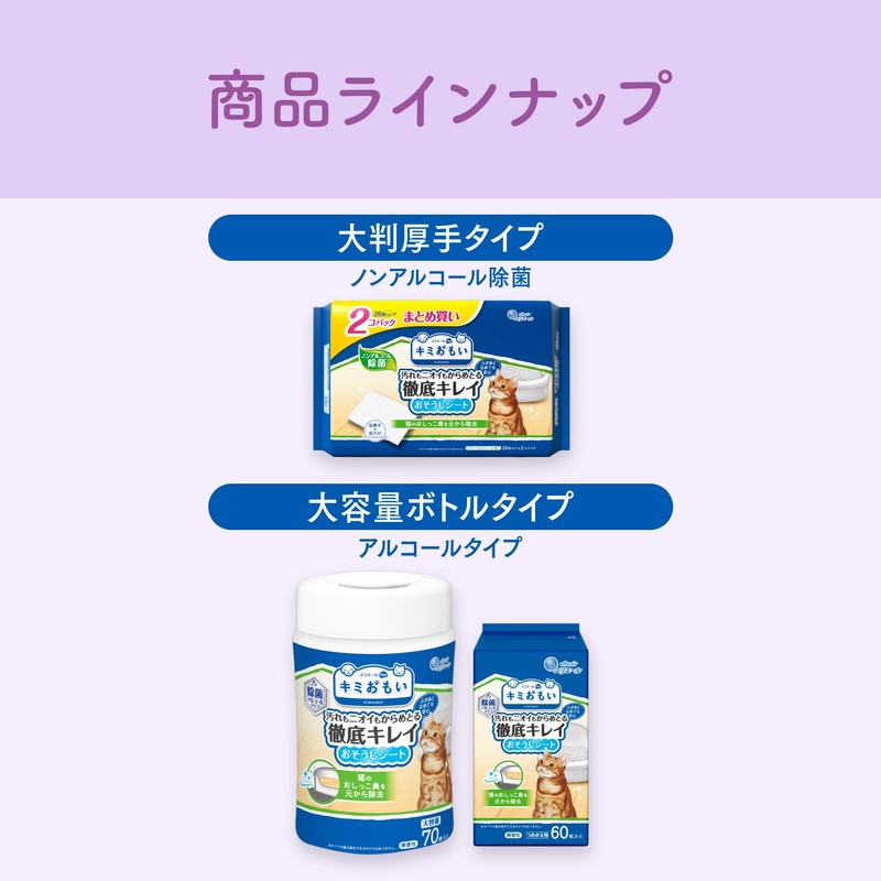 Elleair Pet Kimi Omi Thorough Clean Cleaning Sheet, Bottle Body,