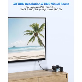 ZeniKon Micro HDMI to HDMI Coiled Cable 1FT-3FT for Camera to Field Monitor, [Aluminum Shell] Short HDMI to Micro HDMI Coiled Cable 4K@60Hz, 2K@120Hz, HDR, ARC for Raspberry Pi 5/Pi 4, Sony, Laptop