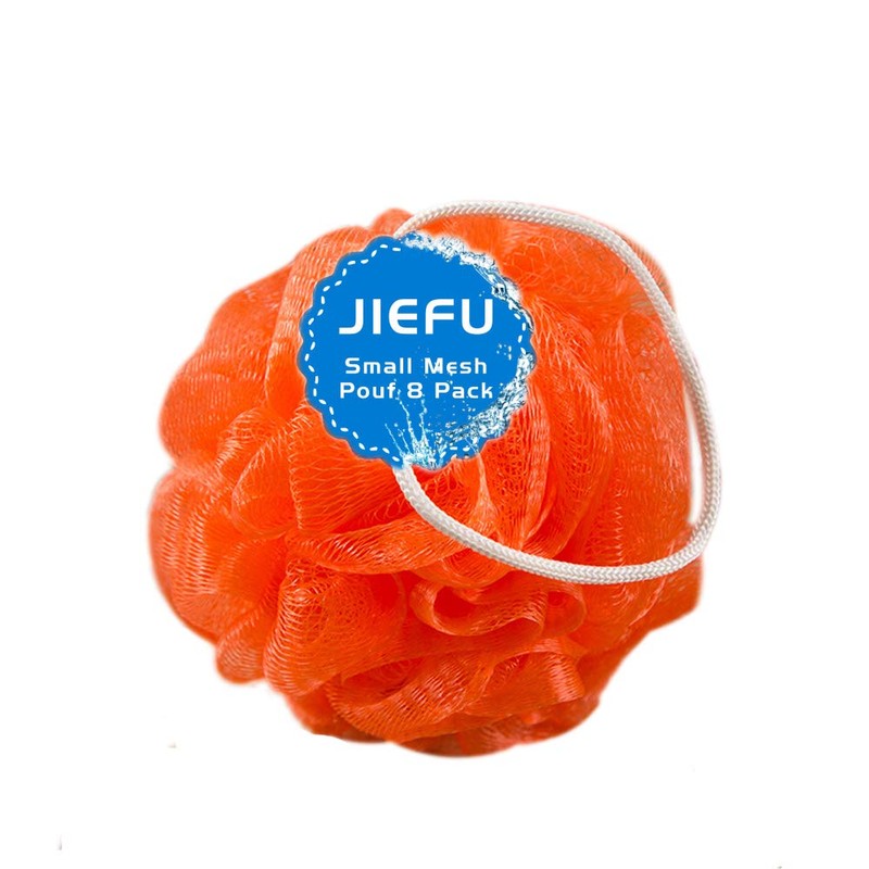 Bath Sponges, Small Size Colorful Shower Sponges Exfoliating Mesh Pouf