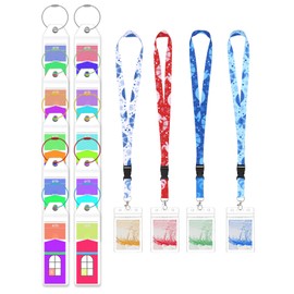 LOGJAM 14 Pcs Waterproof Cruise Luggage Tags Holder with Steel Loops Zip Seal and Detachable Cruise Lanyards, for Travel Cruise Essentials