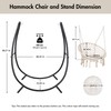 ANOW Macrame Hammock Chair with Stand for Outside, Heavy Duty