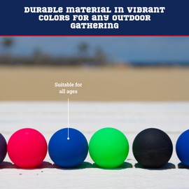 Botabee 6-Pack Beach Paddle Ball Replacement - High Visibility Small Beach Balls - Waterproof Smashball and Pickleball Compatible with Kadima and Pro Kadima - Multi-Color