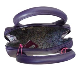 Mala Leather Mini grave bag with heart detail - leather - Purple, size: s