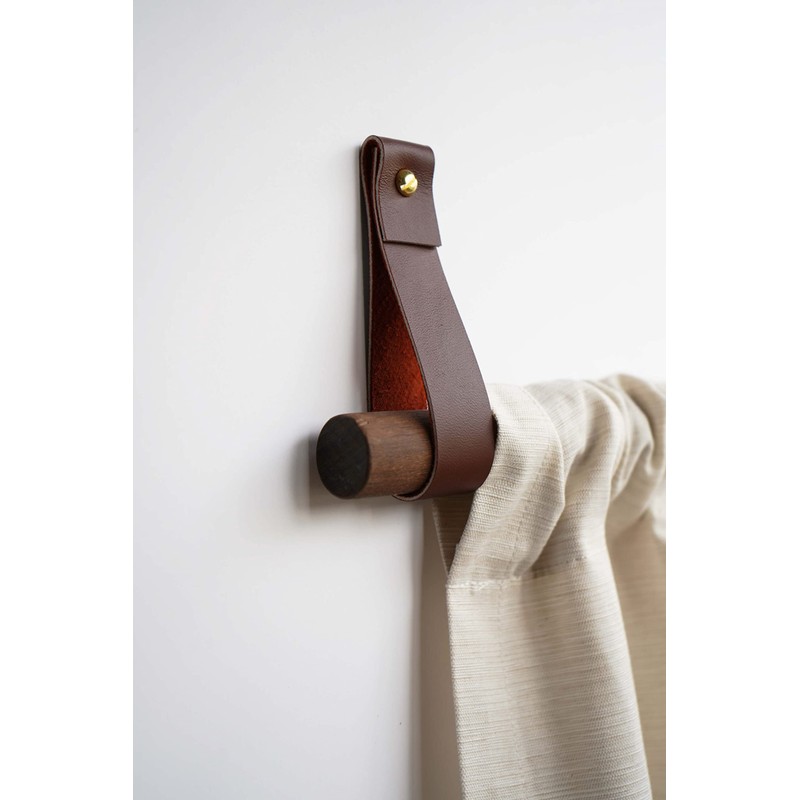 Keyaiira Genuine Leather Curtain Rod Holder urtain Rod Bracket Holders