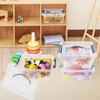 Eslite 6 Quart Plastic Stackable Storage Latch Bins,Clear Latching Box
