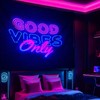 Manicer Good Vibes Only Blacklight Tapestry – UV Reactive Neon