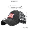 YULOONG Vintage Half Mesh Baseball Cap Embroidery USA Flag Stars