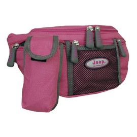 Tough Polyester Jeep Womens Waist Bum Bag Fushia Pink