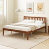 Giantex Queen Wood Platform Bed Frame with Headboard, Mid Century