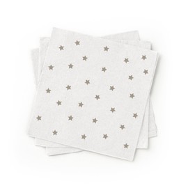 Susty Party SPNPCTGRY Napkins, Pack of 200, silver, grey, white