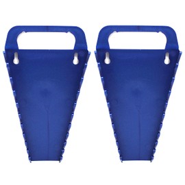JSP Manufacturing Plastic Portable Gripper 10-Tool Wrench Organizer Tray (2, Blue)