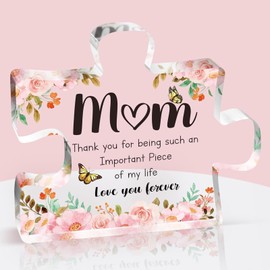 WUGUANSS Birthday Gifts for Mom, to Mother Plaques Gifts from Daughter Son, Ideal Thanksgiving Christmas Birthday Presents for Mom, Mother, Stepmother, Mother in Law, New Mom 3.9 * 3.3in