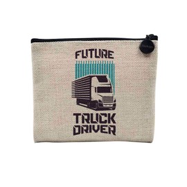 Tasche aus Leinen – Future Truck Driver Job Passion – Kosmetiktasche aus Leinen in Leinenoptik – Geldbörse – 15 x 10 cm, leinen, 15 x 10 cm, Kosmetiktasche