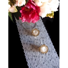 Quasimoon Vintage White Lace Style No.2 Table Runner (12 x 108) by PaperLante...