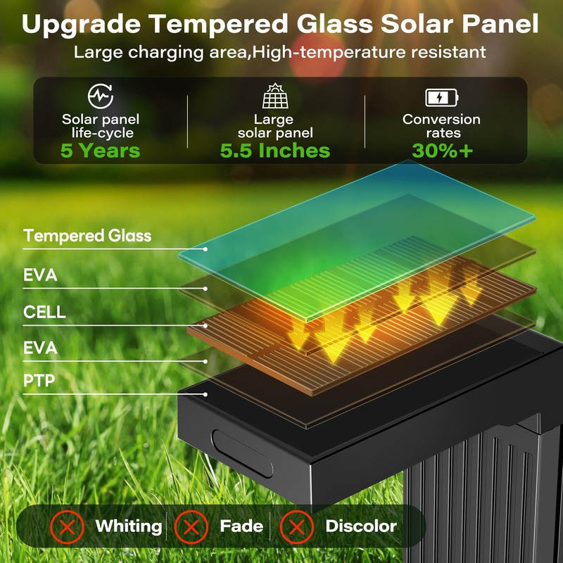 COXSENI Solar Pathway Lights Outdoor 6Pack, 400LM Motion Sensor Walkway