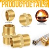 4 Pcs 1/2" Male to 1/2" Males, Thread Brass Hex