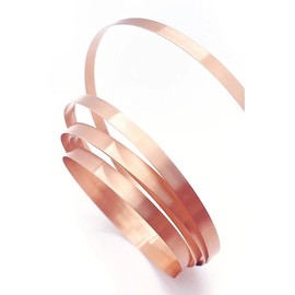 0.2mm Copper Sheet Roll T2 Pure Copper Strip Roll 0.008"x0.6"x39" Copper Flashing Metal Foil Plate 0.2x15x1000mm for Electricity DIY Projects(1 Roll)