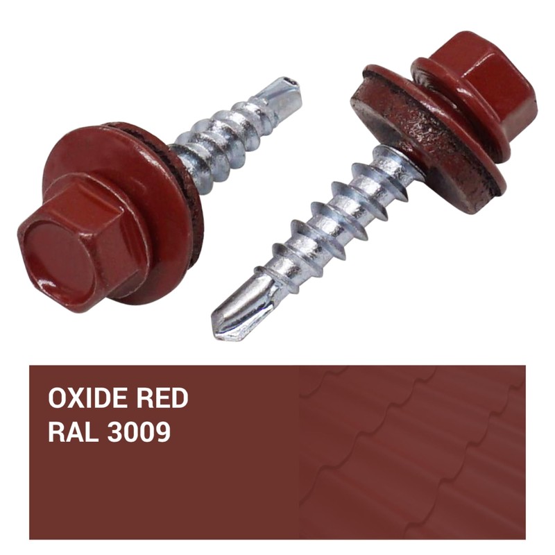 SKIR'CO (Pack of 50) Roofing Bolts, Hex Head 4.8 x