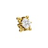 PIERCINGLINE Titanium Screw Attachment with External Thread 0.9 mm Crystal