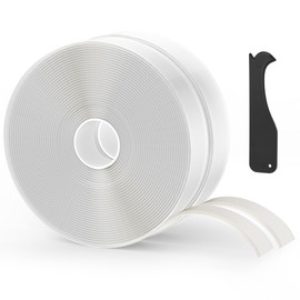 Rvhouse Butyl Tape White 3/4” x 30 Ft 2 Pack None Hardening Premium Butyl Caulk Tape for RV Window Glazing Roofing Leak Opening Pipe Plumbing Fixture EPDM Roof Patching (PBT1909W2)
