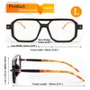 FEISEDY Reading Glasses Vintage Square Blue Light Blocking Glasses Women