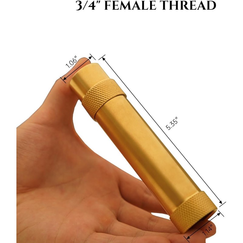 Wiseflow Brass Twist Hose Nozzle, High Pressure Adjustable Spray, 2