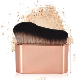 Bkemkri Tanning Brush 6.8 x 6.8 cm Flat Large Body Makeup Brush Self-Tanning Brush Multifunctional Body Brush Powder Brush Blush Brush with Soft Bristle for Face (Rose Gold)